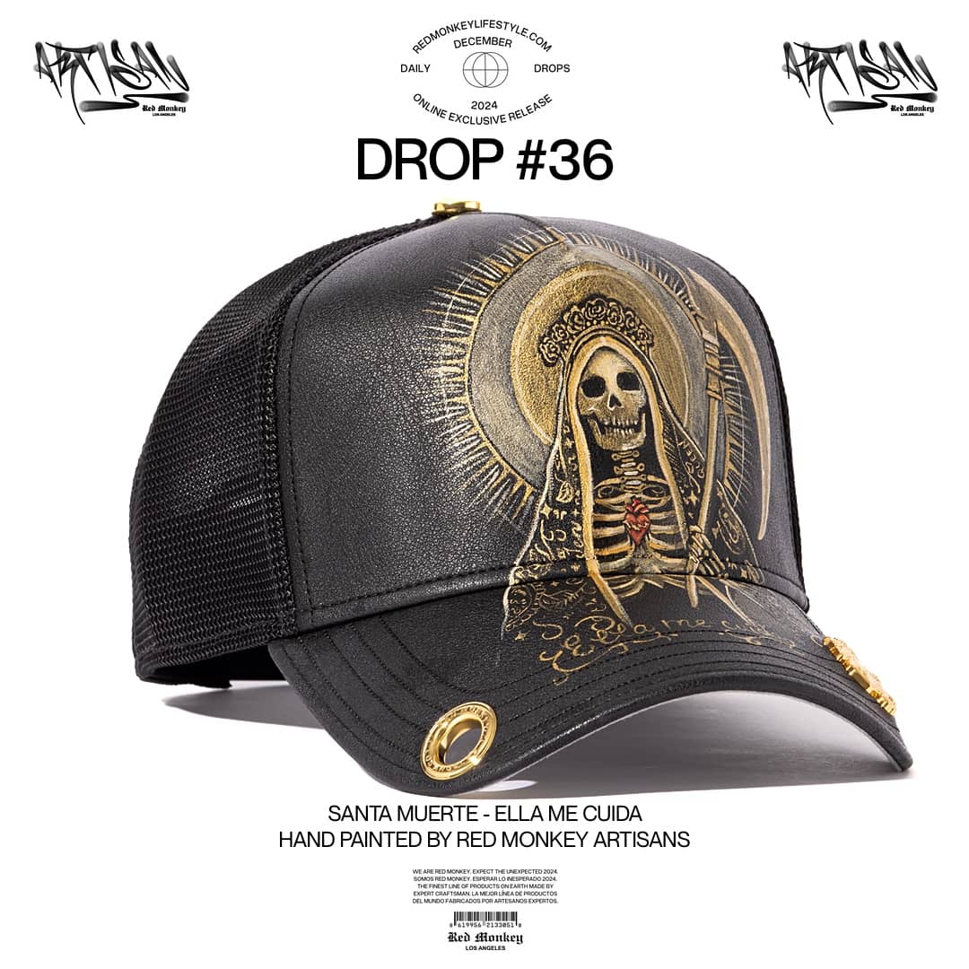 Santa Muerte Ella Me Cuida Artisan – Red Monkey Lifestyle
