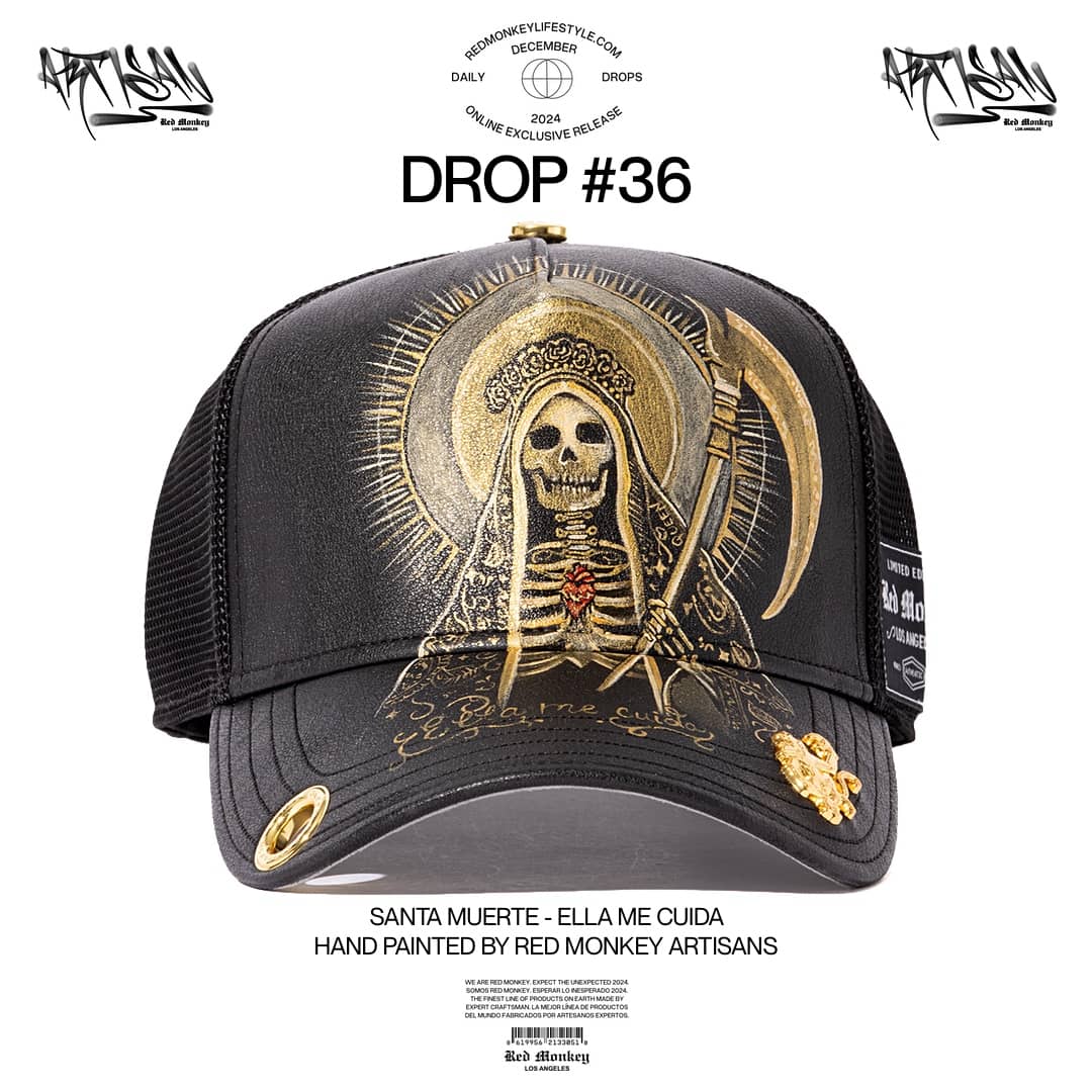 Santa Muerte Ella Me Cuida Artisan – Red Monkey Lifestyle
